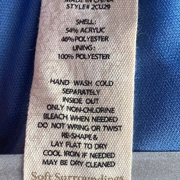 SOFT SURROUNDINGS Bella Luna Layered Sweater Floral Appliqué Size L - Picture 6 of 6